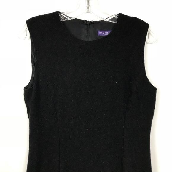 Ralph Lauren Collection Purple Label Black Wool Dress Sz 10 - Picture 2 of 8